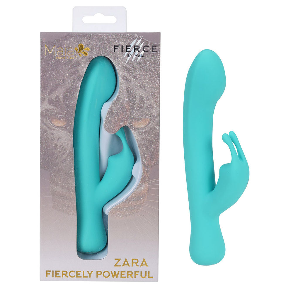 Maia ZARA - Teal - Teal 17.1 cm Rabbit Vibrator buy online Australia