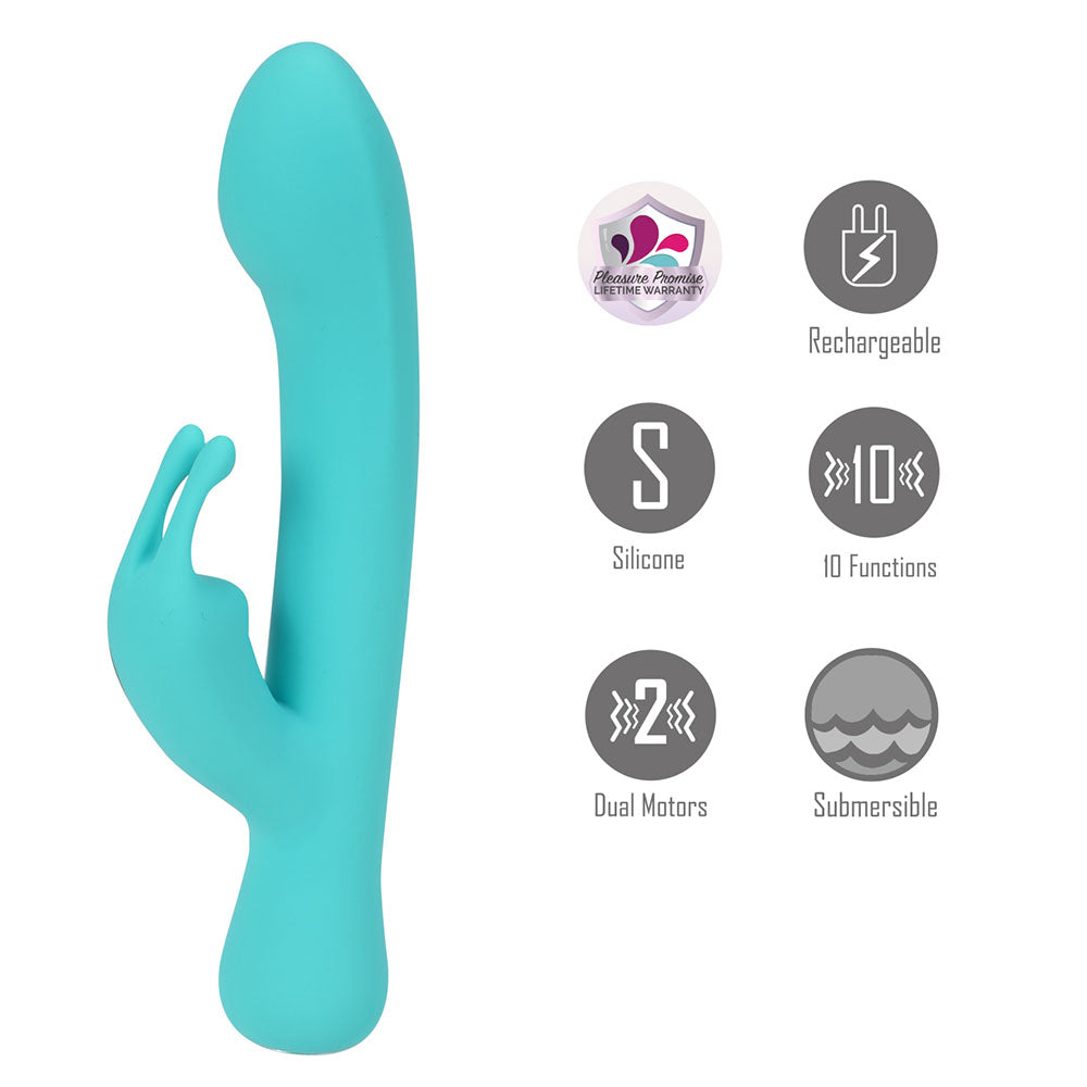 Maia ZARA - Teal - Teal 17.1 cm Rabbit Vibrator