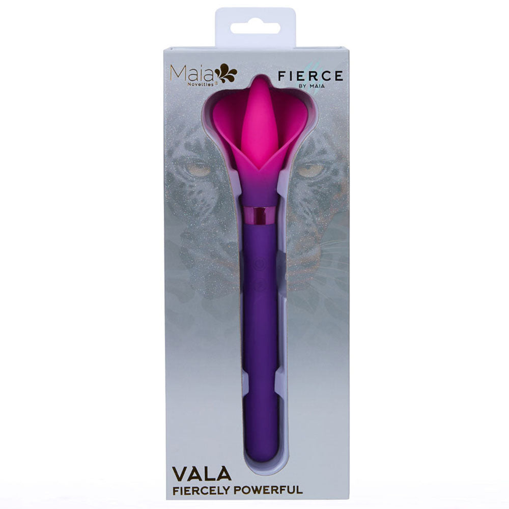 Maia VALA - Purple - Purple/Pink 22.2 cm USB Rechargeable Flower Vibrator — view 6