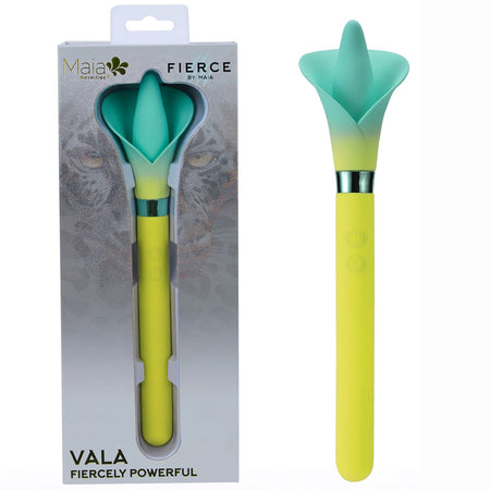 Maia VALA - Yellow - Yellow/Green 22.2 cm Flower Vibrator buy online Australia