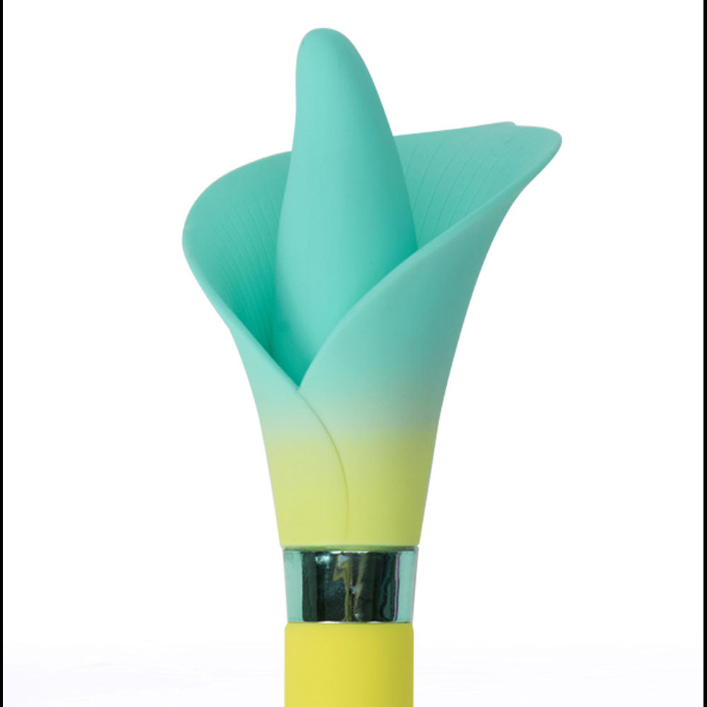 Maia VALA - Yellow - Yellow/Green 22.2 cm Flower Vibrator