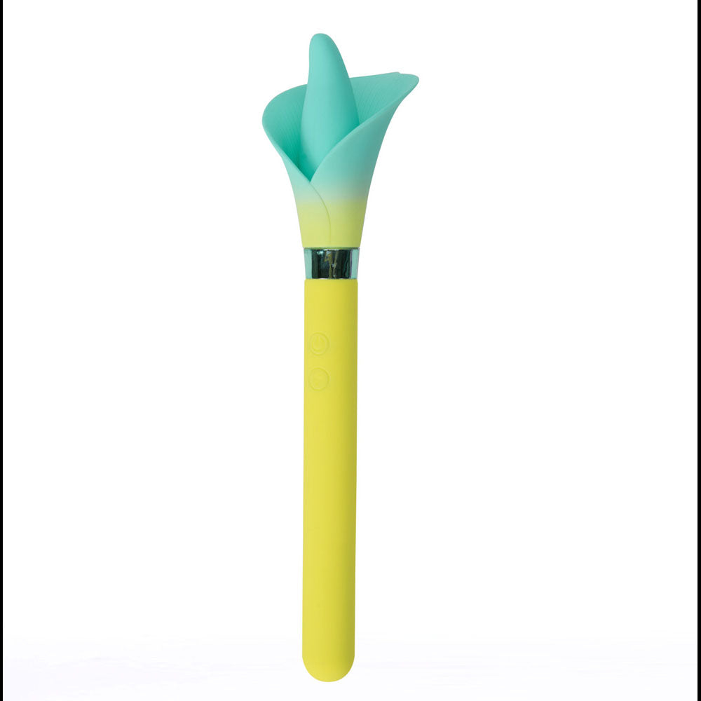 Maia VALA - Yellow - Yellow/Green 22.2 cm Flower Vibrator