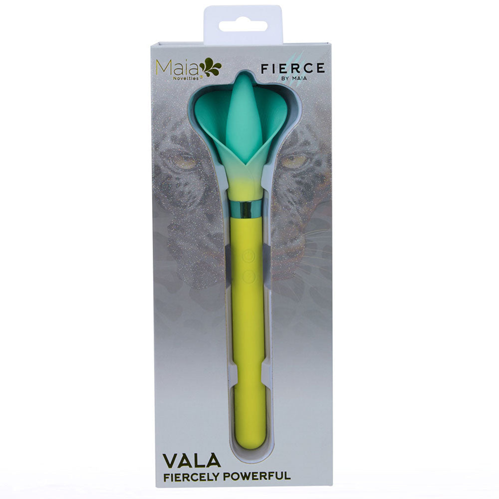 Maia VALA - Yellow - Yellow/Green 22.2 cm USB Rechargeable Flower Vibrator — view 6
