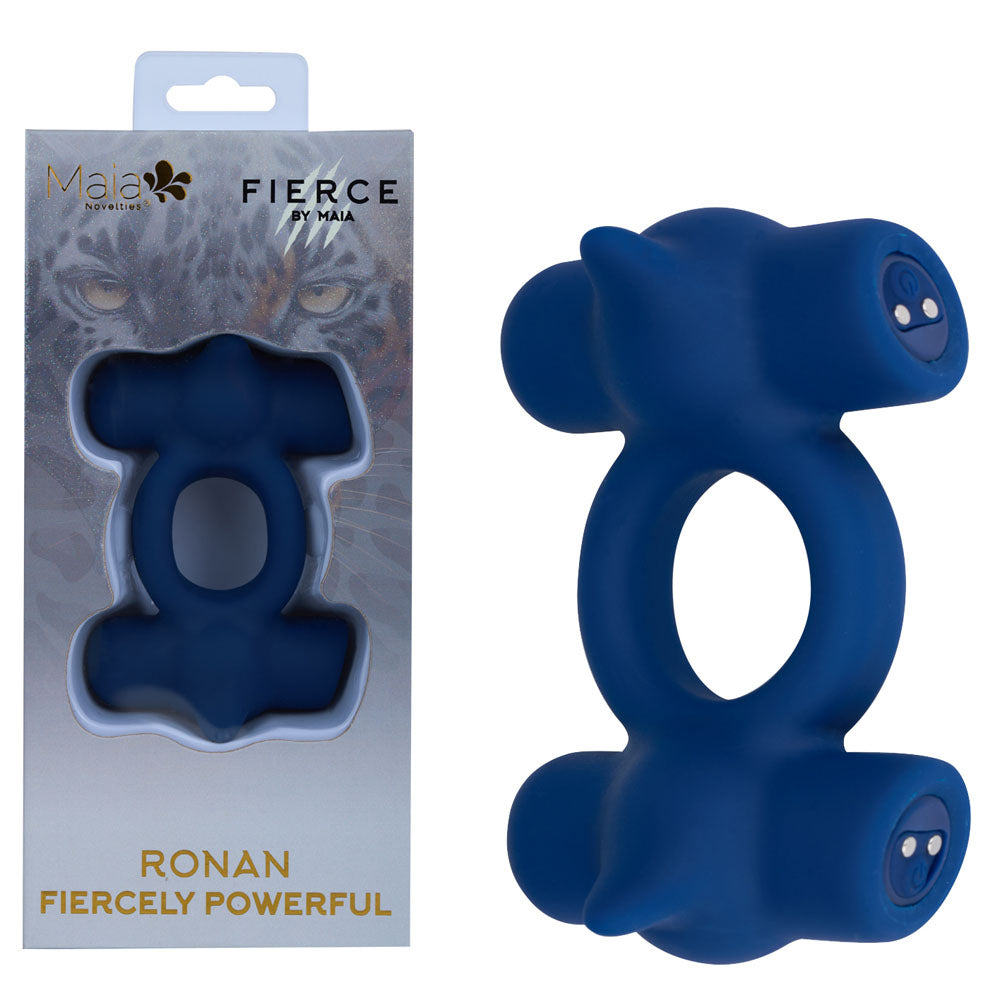 Maia RONAN - Blue - Blue Dual Vibrating Cock Ring buy online Australia