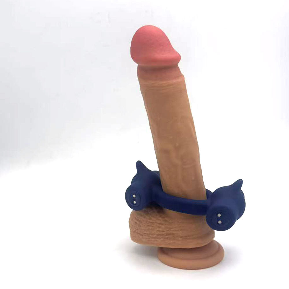 Maia RONAN - Blue - Blue Dual Vibrating Cock Ring