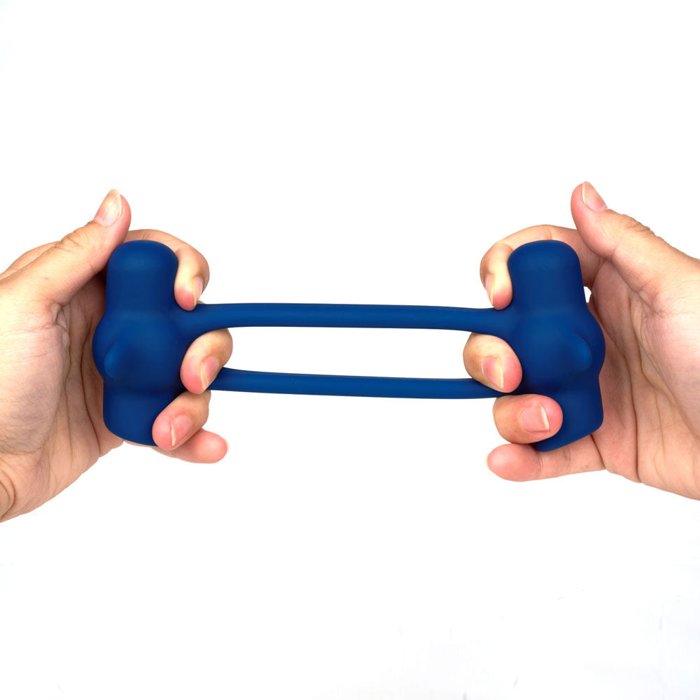 Maia RONAN - Blue - Blue Dual Vibrating Cock Ring