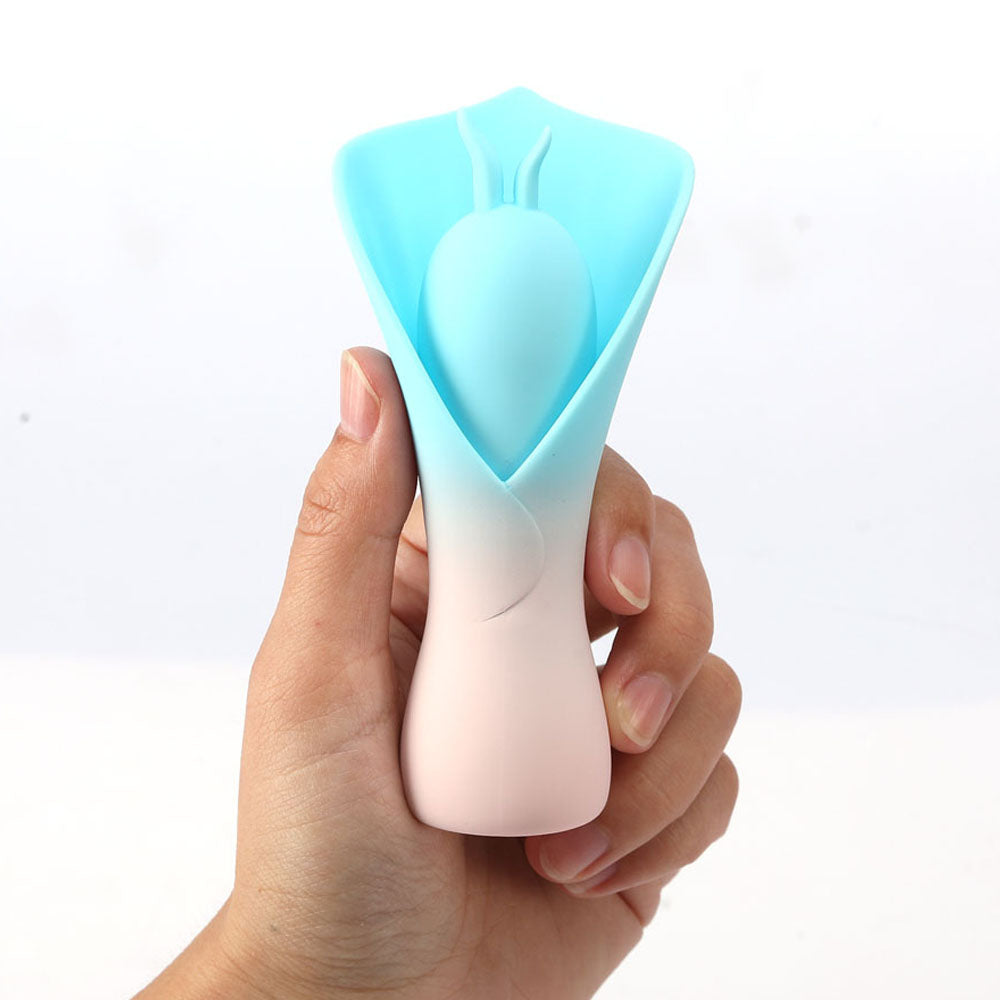 Maia MINA - Blue - Blue/Pink Fluttering Flower Stimulator