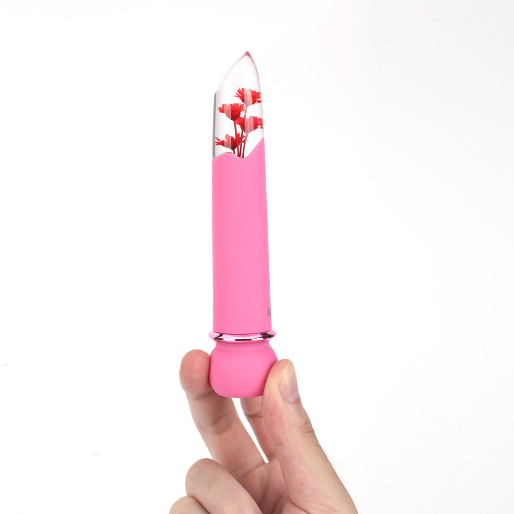 Maia FLORA - Pink - Pink 12.7 cm USB Rechargeable Powerful Bullet