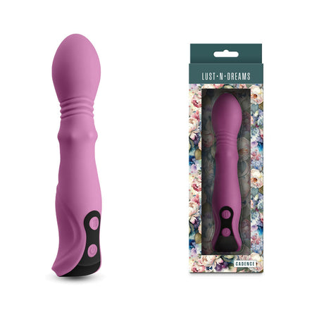 Lust-n-Dreams - Cadence - Blush - Purple 18.2 cm Thrusting & Sliding Vibrator buy online Australia