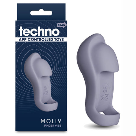 Techno - Molly - Grey Finger Stimulator with App Control buy online Australia