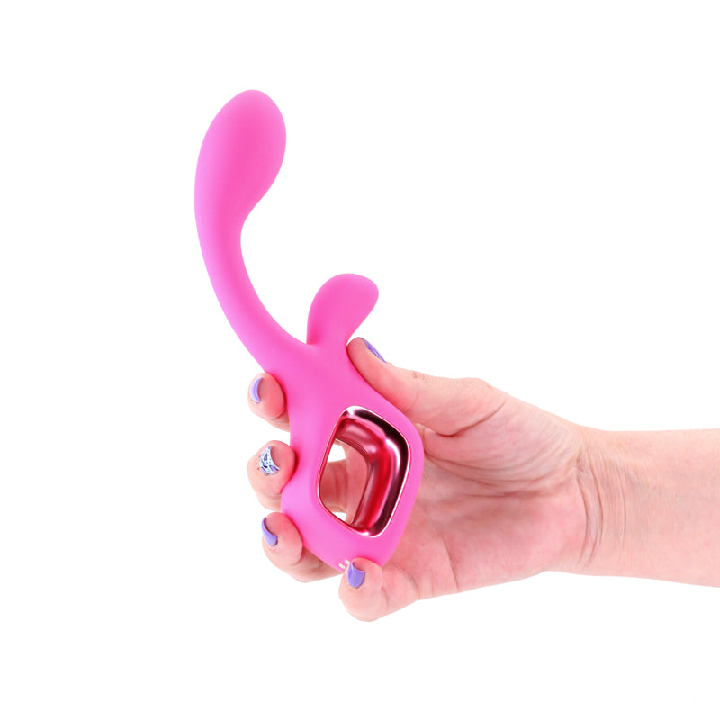 Pretty in Pink Velvet - Pink - Pink 18.7 cm Rabbit Vibrator