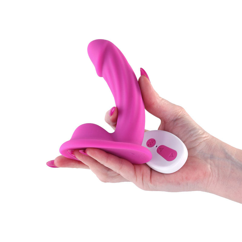 Colours Curve - Vibrating 5'' Dildo - Pink - Pink 12.6 cm Vibrating Dildo with Wireless Remote