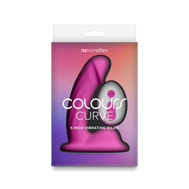 Colours Curve - Vibrating 5'' Dildo - Pink - Pink 12.6 cm Vibrating Dildo with Wireless Remote