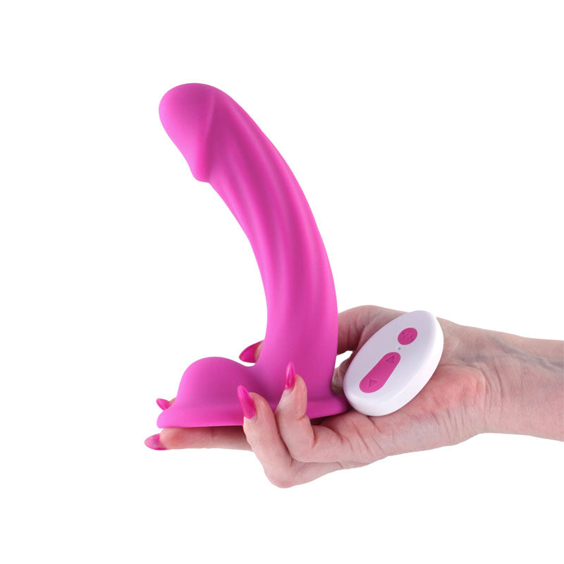Colours Curve - Vibrating 6'' Dildo - Pink - Pink 16.4 cm Vibrating Dildo with Wireless Remote