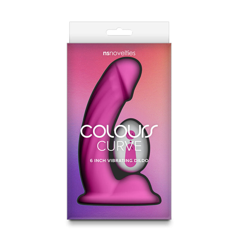 Colours Curve - Vibrating 6'' Dildo - Pink - Pink 16.4 cm Vibrating Dildo with Wireless Remote