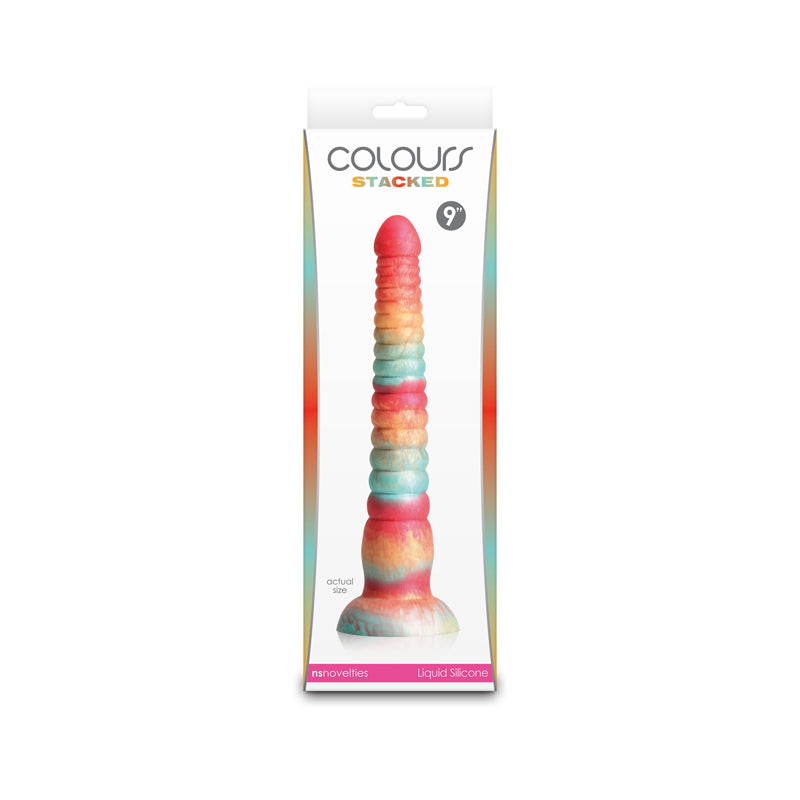 Colours Stacked - 9'' Dildo - Red/Gold - Red/Gold 23 cm Fantasy Dildo — image 4