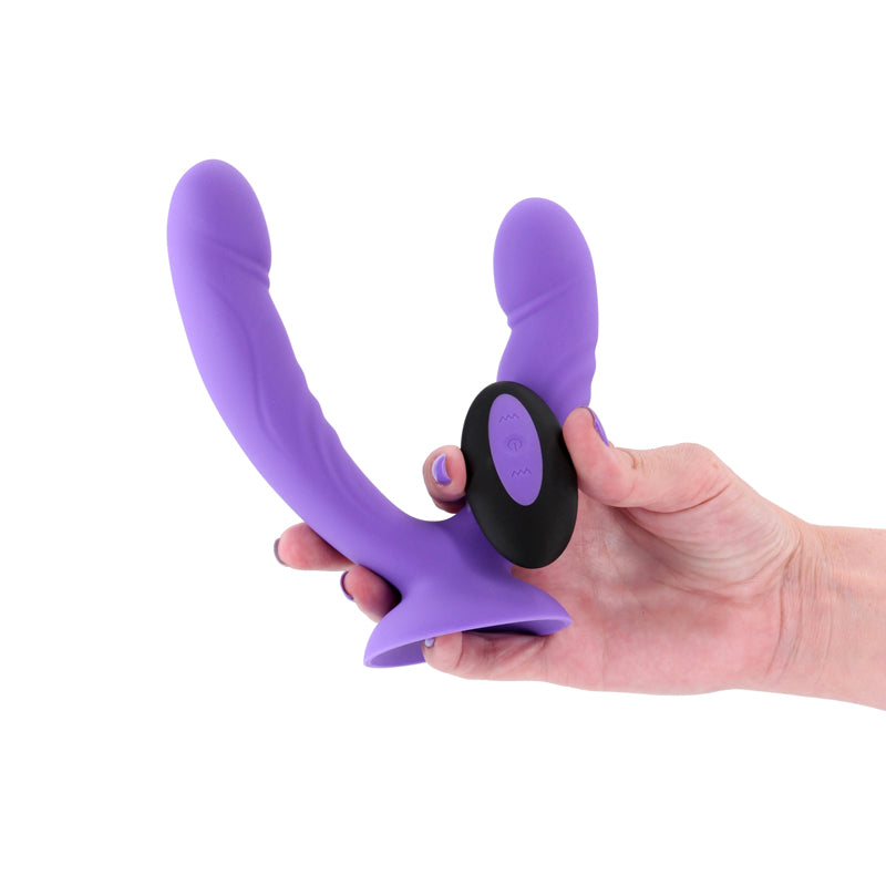 INYA Duet - Purple - Purple Vibrating Double Dildo with Wireless Remote