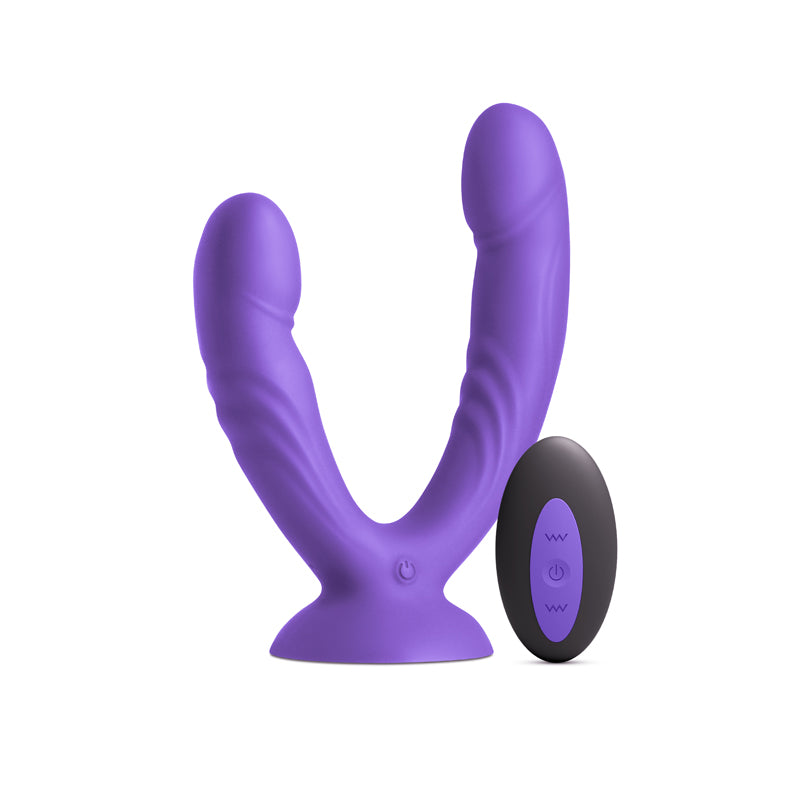 INYA Duet - Purple - Purple Vibrating Double Dildo with Wireless Remote