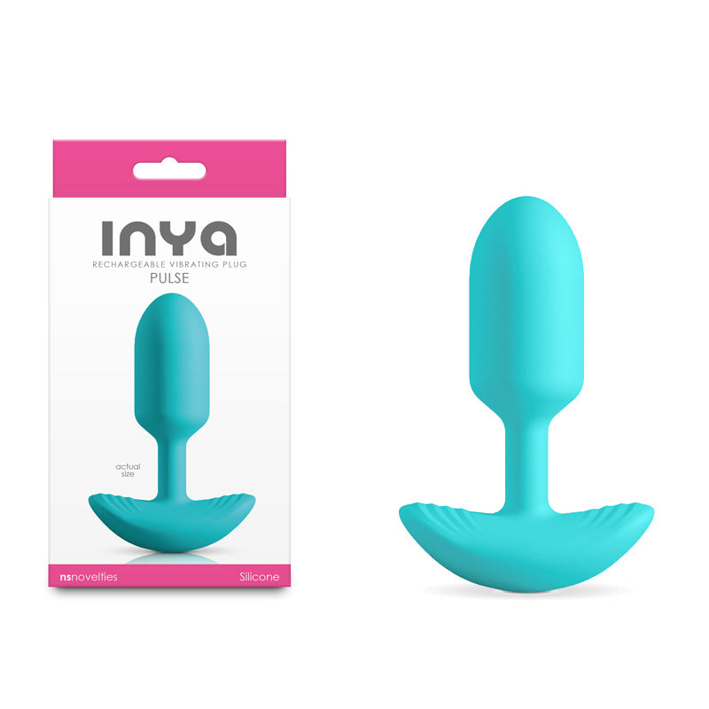 INYA Pulse - Teal - Teal 11 cm Vibrating Butt Plug buy online Australia