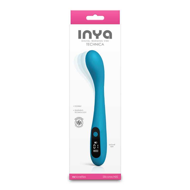 INYA Technica - Teal - Teal 19.2 cm Warming Vibrator