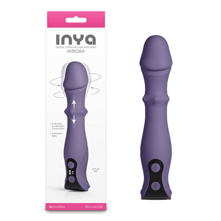 INYA Integra - Gray - Grey 18.2 cm Vibrator with Sliding Ring Shaft buy online Australia