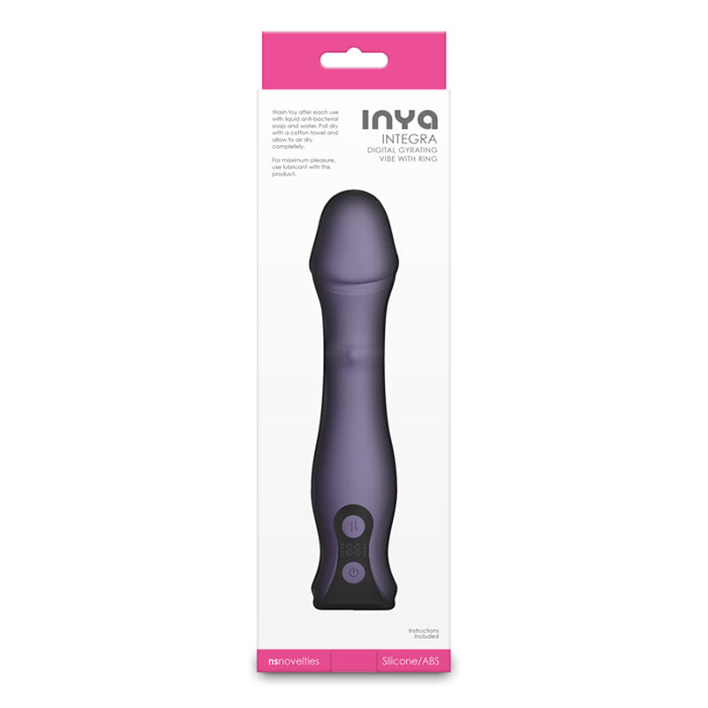 INYA Integra - Gray - Grey 18.2 cm Vibrator with Sliding Ring Shaft