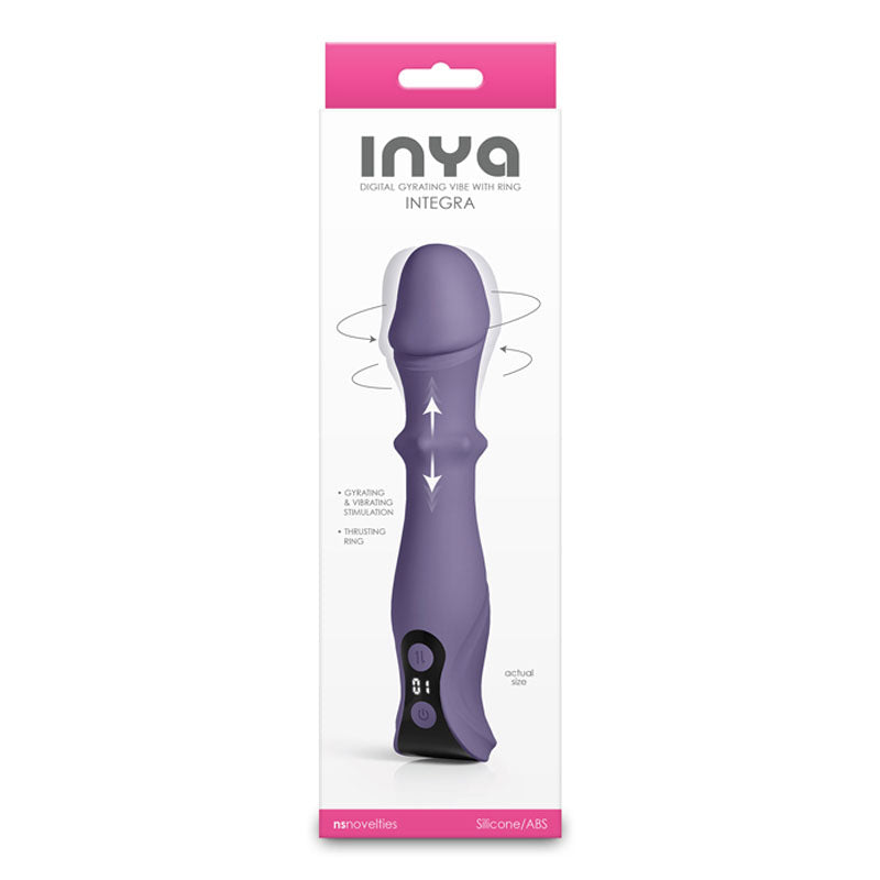 INYA Integra - Gray - Grey 18.2 cm Vibrator with Sliding Ring Shaft