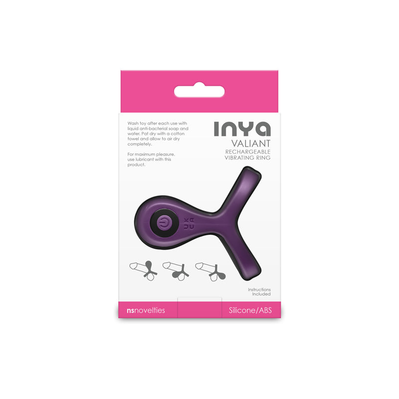 INYA Valiant - Berry - Purple USB Rechargeable Vibrating Cock Ring — image 5