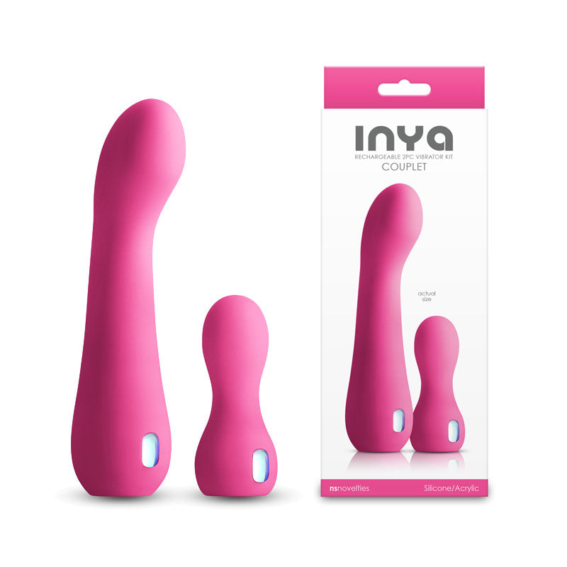 INYA Couplet - Pink - Pink Vibrators - Set of 2 Sizes buy online Australia