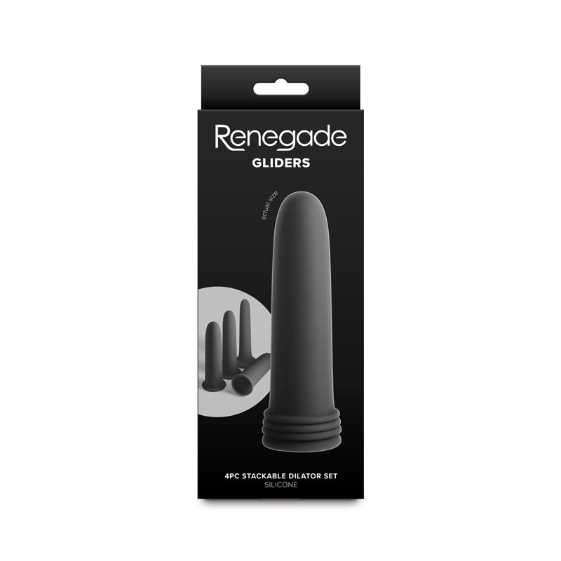 Renegade Gliders - Black - Black Anal Dilators - Set of 4 — image 5