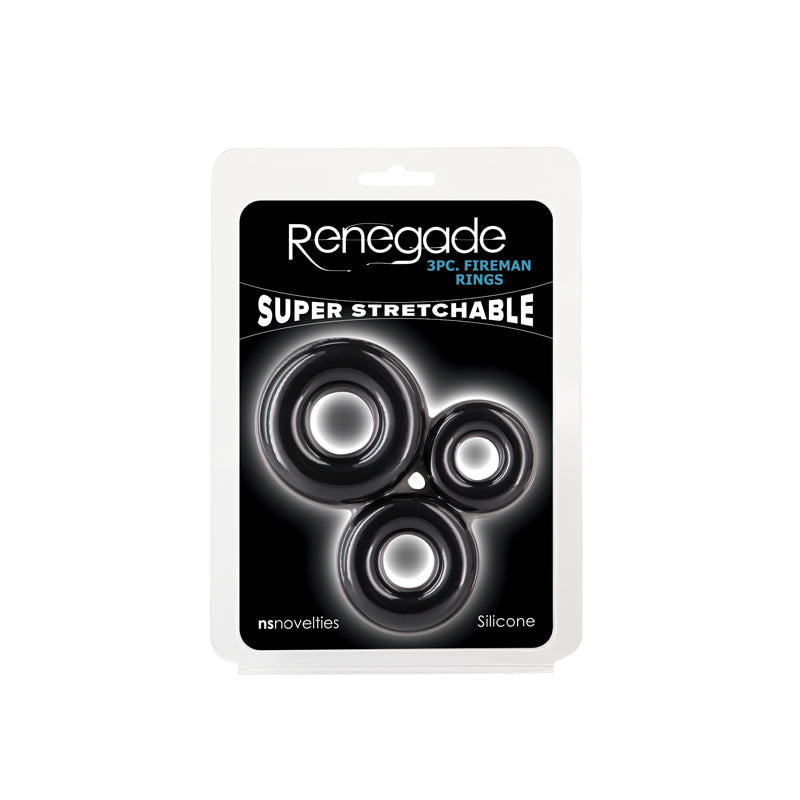 Renegade 3pc Fireman Rings - Black — image 4