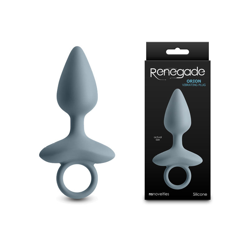 Renegade Orion - Grey - Grey 13 cm USB Rechargeable Vibrating Butt Plug