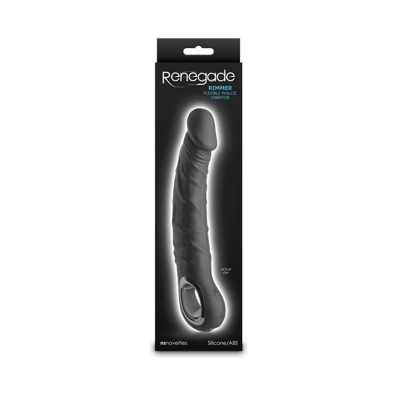 Renegade Rimmer - Black - Black 22 cm USB Rechargeable Vibrator — image 4
