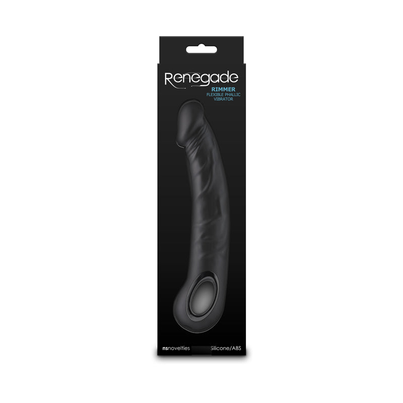 Renegade Rimmer - Black - Black 22 cm USB Rechargeable Vibrator — image 5