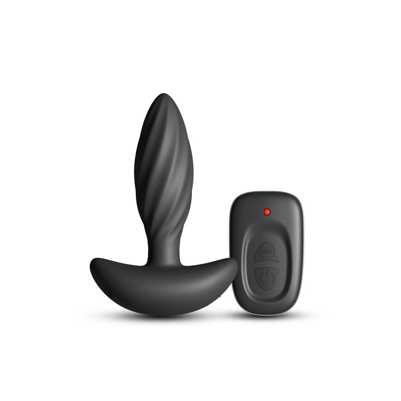 Renegade Flash - Black - Black 10.3 cm Vibrating Butt Plug