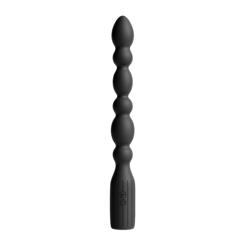 Renegade Prime - Black - Black 28.8 cm Vibrating Anal Beads