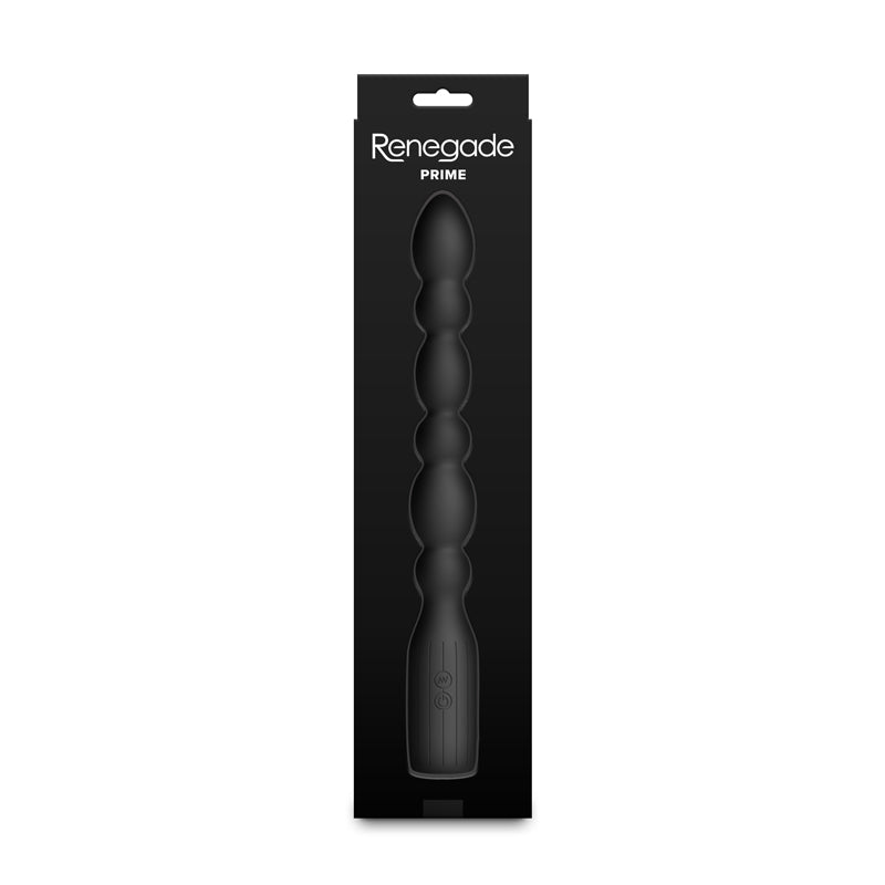 Renegade Prime - Black - Black 28.8 cm Vibrating Anal Beads