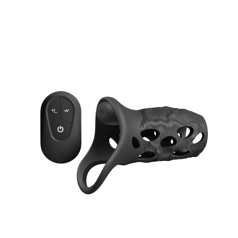 Renegade Edge - Black - Black Vibrating Penis Sleeve with Wireless Remote