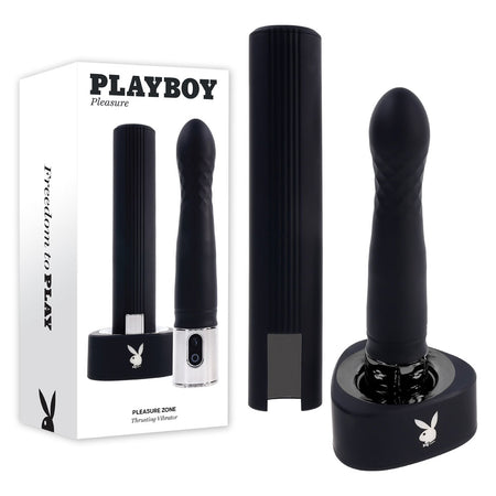 Playboy Pleasure PLEASURE ZONE - Black 21.4 cm Vibrator with USB Charging Dock buy online Australia