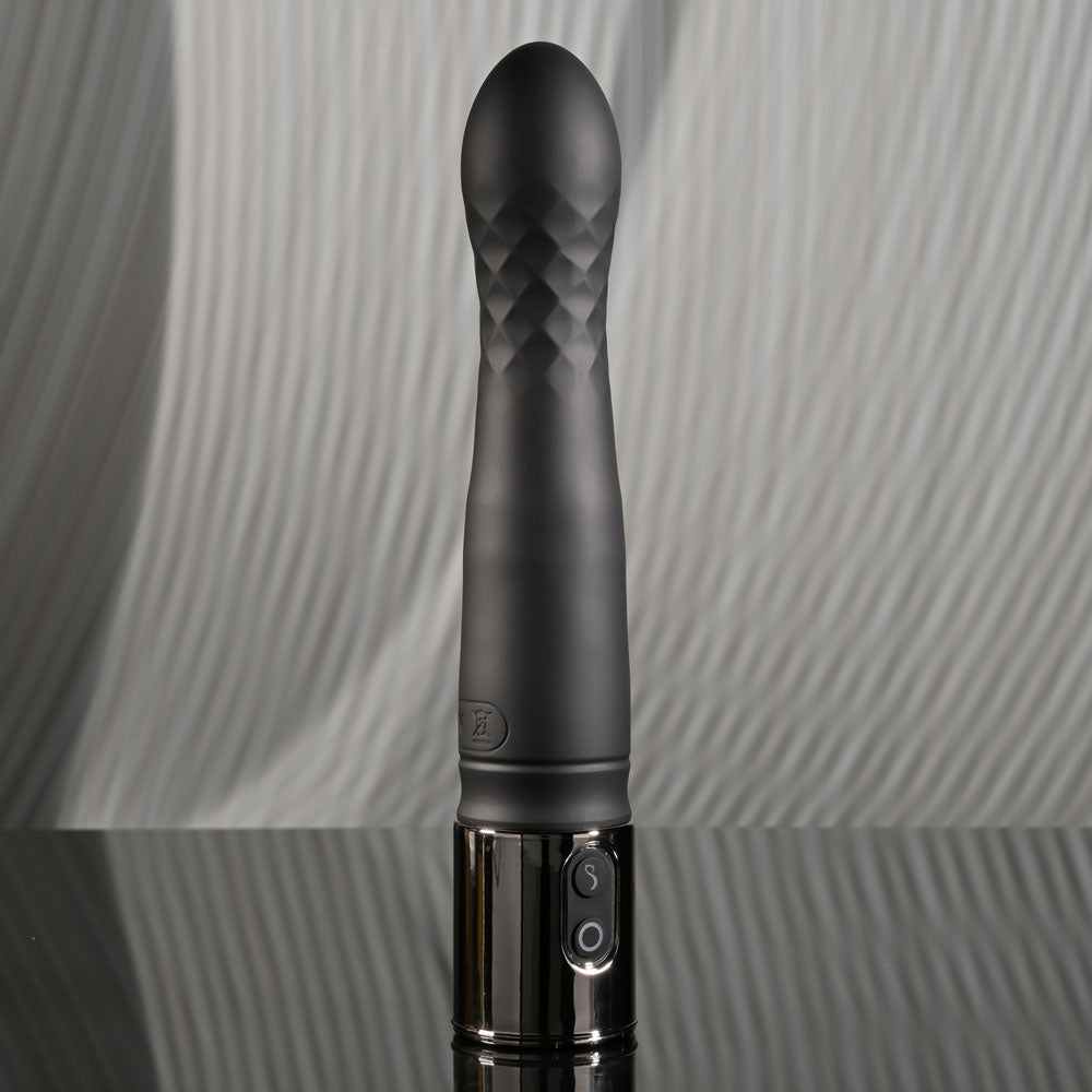 Playboy Pleasure PLEASURE ZONE - Black 21.4 cm Vibrator with USB Charging Dock