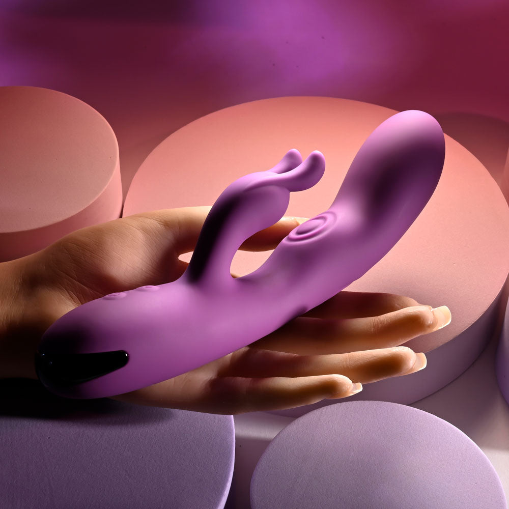 Playboy Pleasure BUSY BUNNY - Purple 22.6 cm USB Rechargeable Rabbit Vibrator with Tapping Shaft — view 7