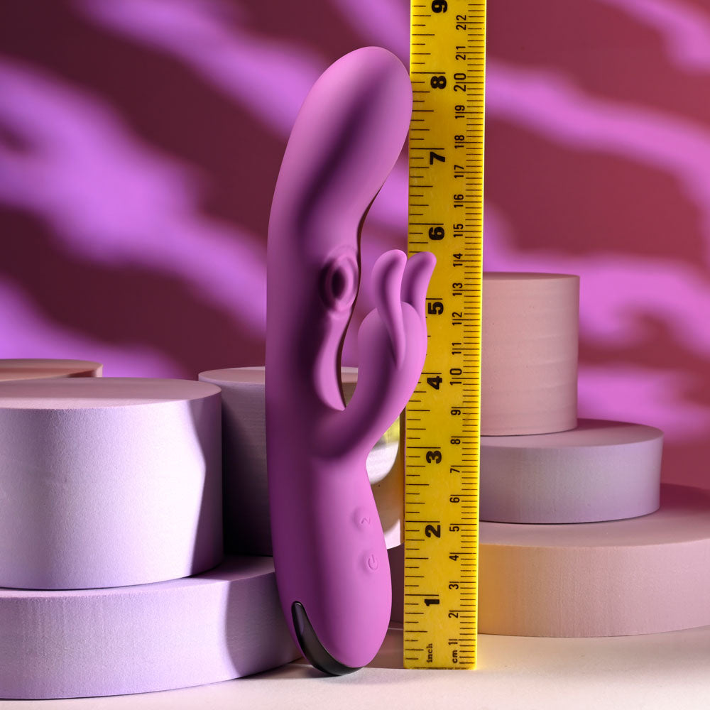 Playboy Pleasure BUSY BUNNY - Purple 22.6 cm USB Rechargeable Rabbit Vibrator with Tapping Shaft — view 8
