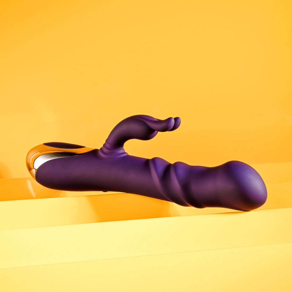 Playboy Pleasure BUNNY PUNCH - Purple 24.4 cm USB Rechargeable Twirling Rabbit Vibrator — view 6