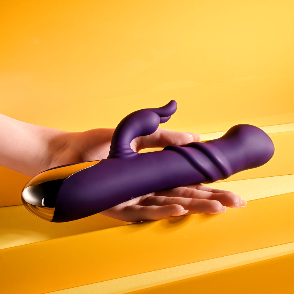 Playboy Pleasure BUNNY PUNCH - Purple 24.4 cm USB Rechargeable Twirling Rabbit Vibrator — view 7
