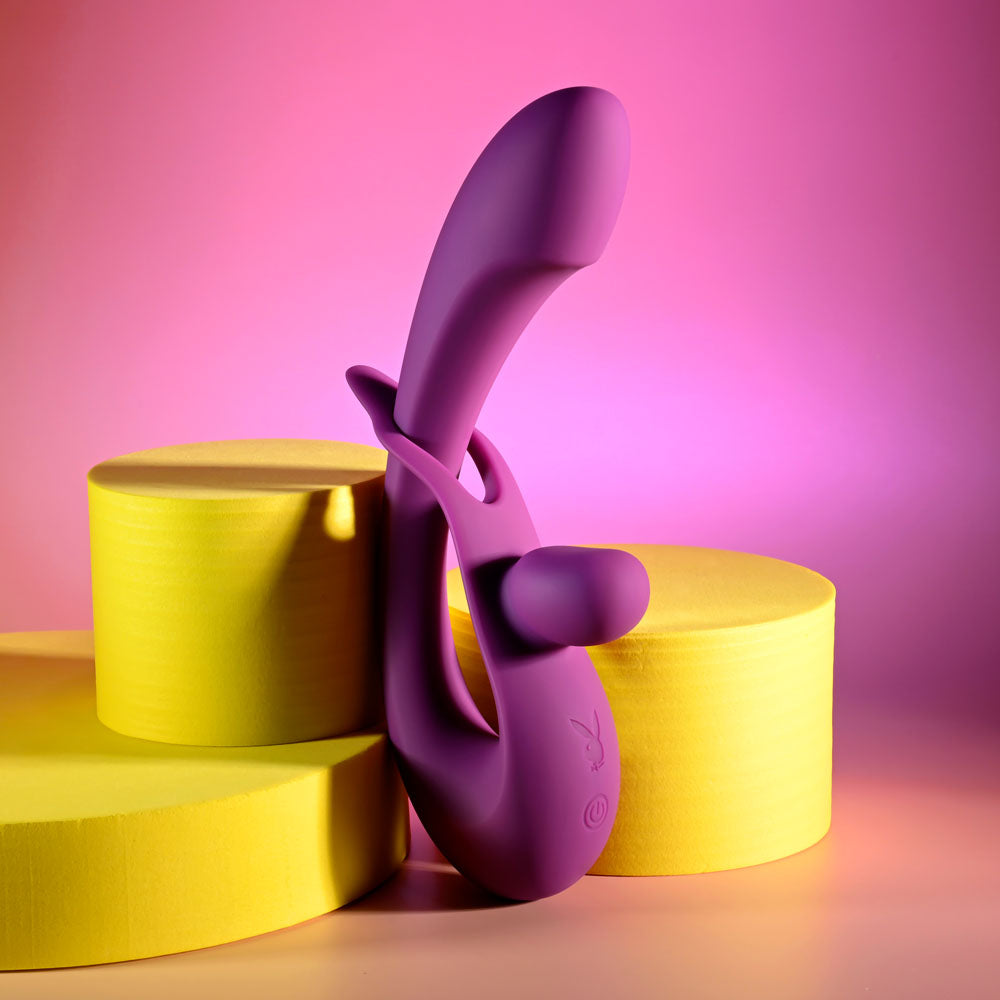 Playboy Pleasure CHA CHA SLIDE - Purple 20 cm Rabbit Vibrator buy online Australia