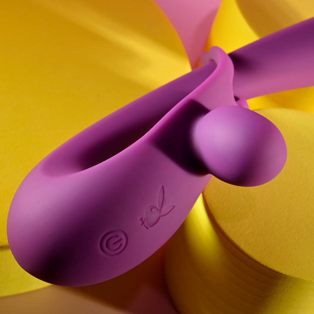 Playboy Pleasure CHA CHA SLIDE - Purple 20 cm USB Rechargeable Rabbit Vibrator — view 6