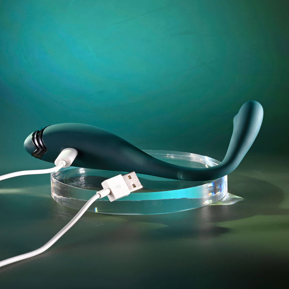 Playboy Pleasure PINPOINT PERFECTION - Green 19.3 cm USB Rechargeable Poseable Vibrator — view 9