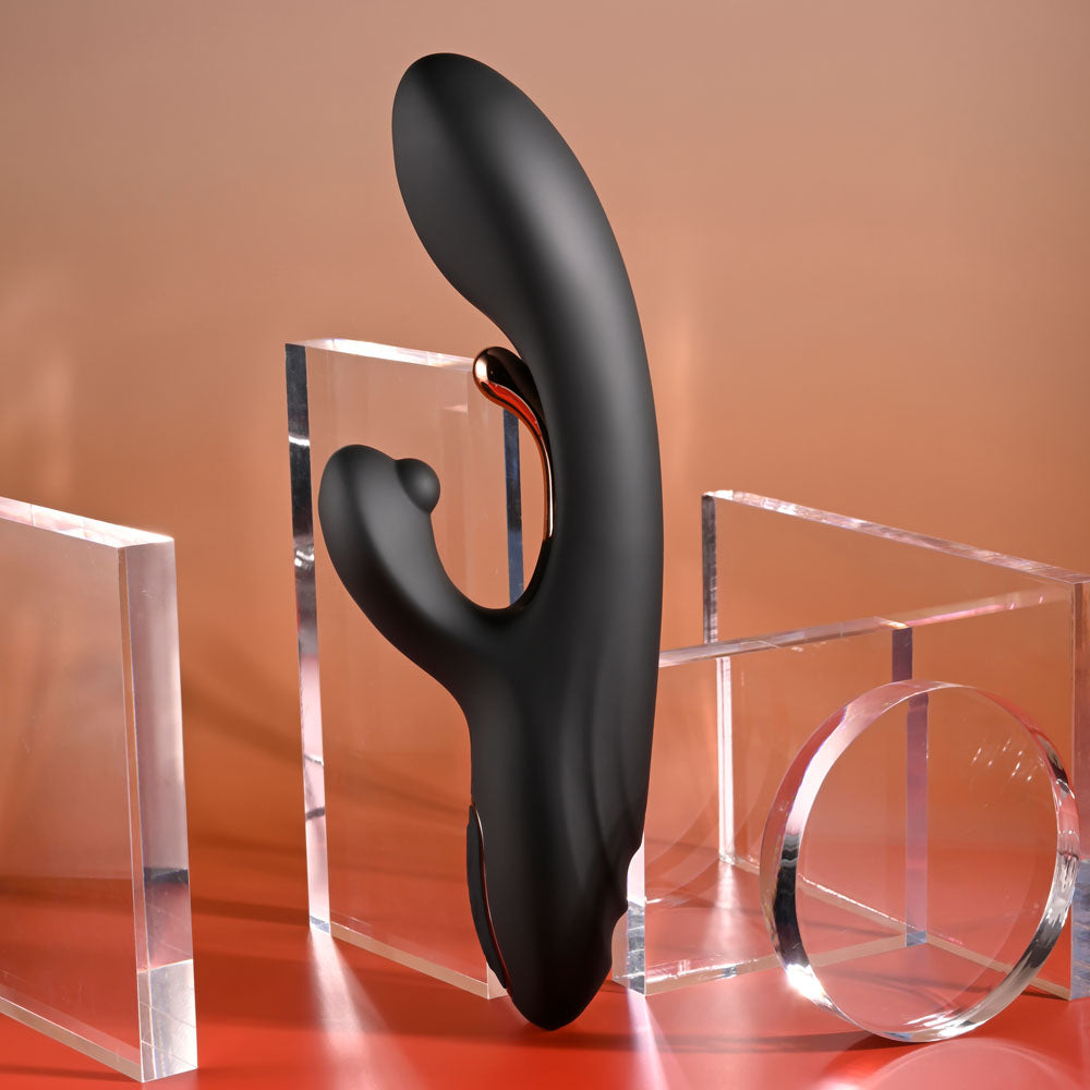Playboy Pleasure AUREUS - Black 22.7 cm Rabbit Vibrator with Internal Flicker