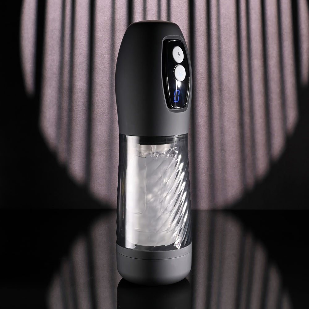 Playboy Pleasure WHIRLWIND - Clear USB Rechargeable Thrusting and Spinning Auto Stroker — view 6