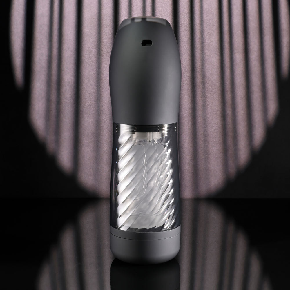 Playboy Pleasure WHIRLWIND - Clear USB Rechargeable Thrusting and Spinning Auto Stroker — view 7